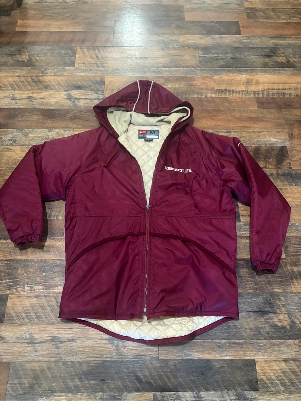 Vintage Nike Florida State Seminoles Jacket Mens Size M Red Gold Nike Parka